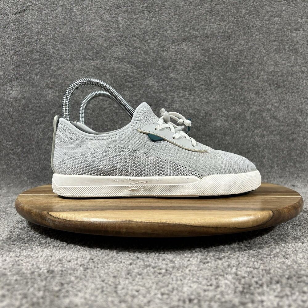 Vessi Weekend Youth Sz 4 J4 Concrete Gray Fabric Waterproof Athletic Shoes Used